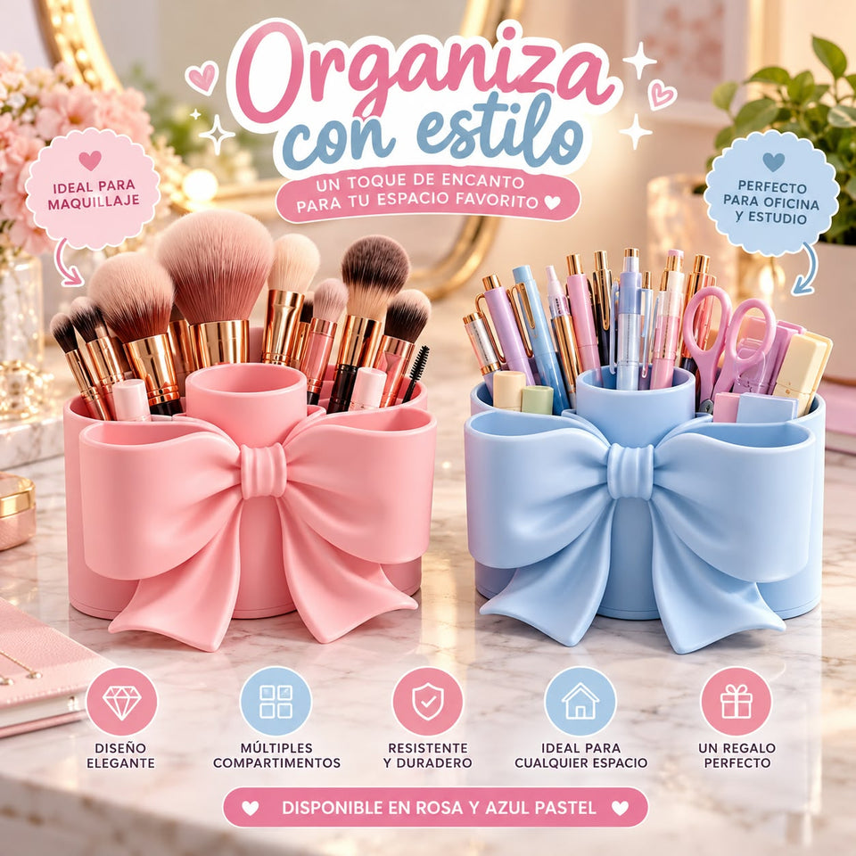 Organizador de brochas con lazo