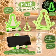 Pack Virgen del Rocío en Verde Glow, material que brilla en la oscuridad